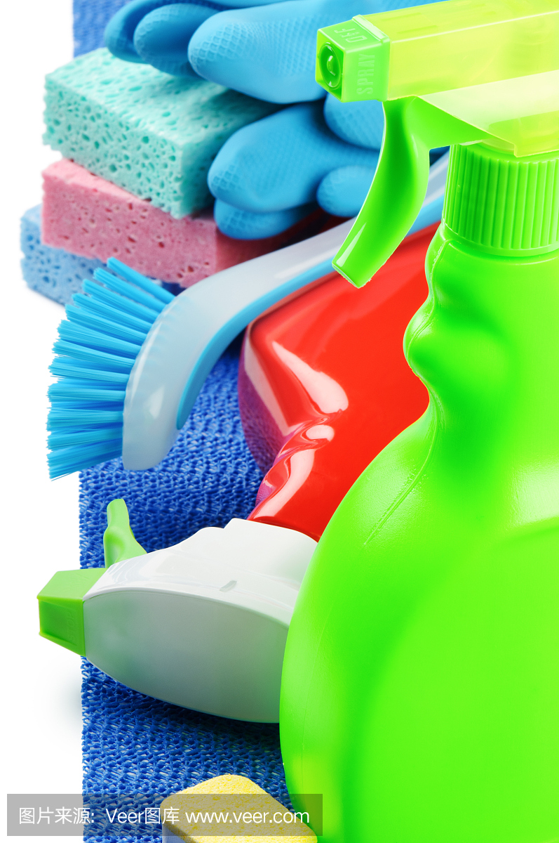 色彩斑斕的清潔產品